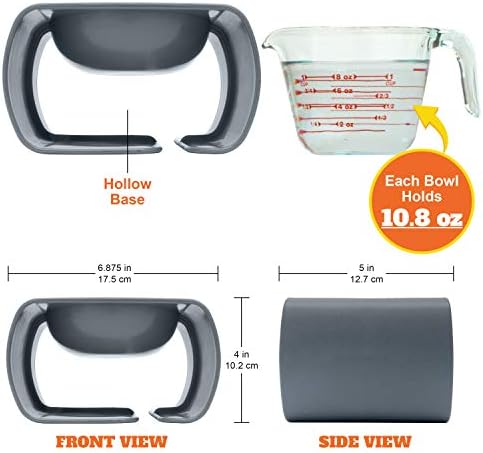 Kitty City Raised Cat Food Bowl Collection/Stress Free Pet Feeder and Waterer and Slow Feed Bowls - Image 4