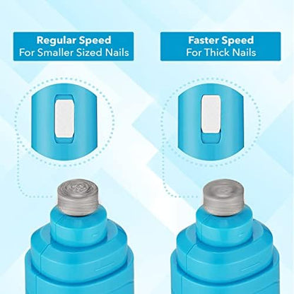 BOSHEL Dog Nail Grinder with 2-Speed Motor, Low Quiet Noise Electric Pet Trimmer for Safe Paw Grooming, Rechargeable and Portable Nail File for Large Dogs, Small Puppies and Cats - Image 3