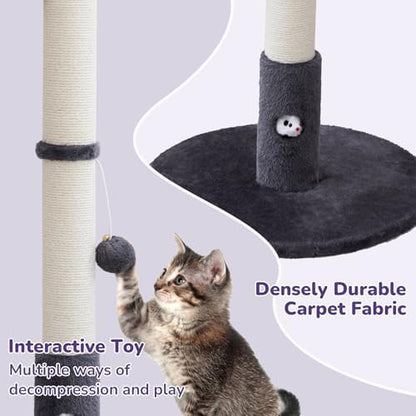 Woochpet Funny Cat Scratching Posts Sturdy Scratcher Posts 33'' Grey - Image 4