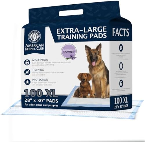 AKC Dog Training Pads, XL 28" x 30", Lavender Scent, 100 Count by AmericanKennelClub