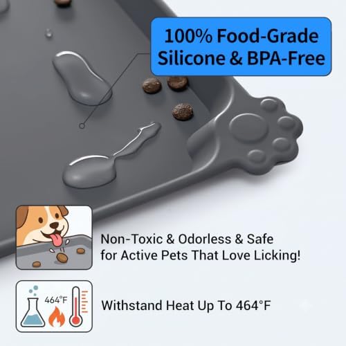 Reopet Silicone Pet Feeding Mat - Waterproof & Non-Slip Dog Cat Placemat - Image 5