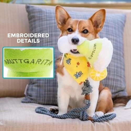 Haute Diggity Dog Muttgarita Plush Dog Toy, Cocktail Parody Chew Toys - Image 3