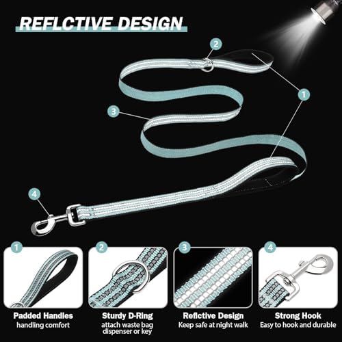 Hikiko 6FT Dog Leash with 2 Padded Handles Reflective - Image 4
