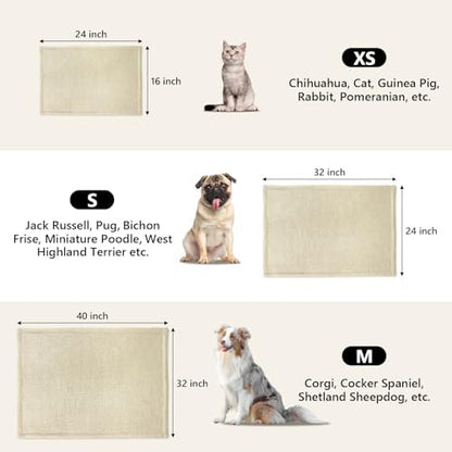 furrybaby Pet Blanket, Soft Warm Sherpa Fleece Bed Blanket for Small Pets - Image 4