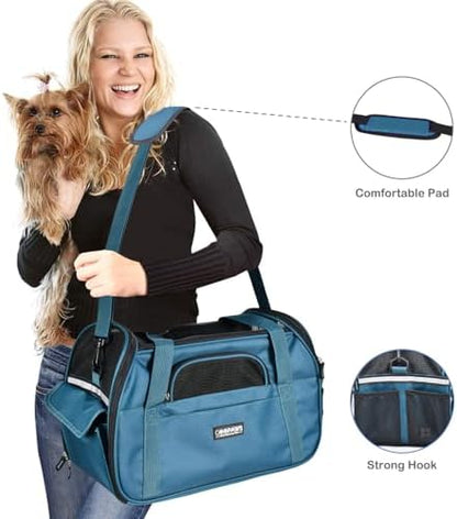 JESPET Soft-Sided Airline-Approved Dog & Cat Carrier Travel Bag - Image 3