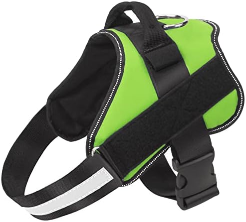 Dog Harness, No-Pull Reflective Dog Vest, Breathable Adjustable Pet Harness with Handle for Outdoor Walking - No More Pulling, Tugging or Choking Small (Pack of 1) Green by Bolux