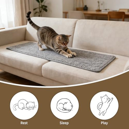 FHTONGE 39.4x15.8" Thickened Cat Wall Climbing Carpet with 16 Fixed Nails - Image 7