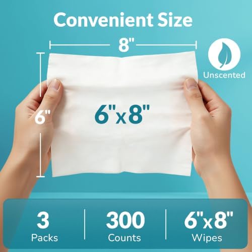 Prime Pets Dog Wipes for Paws and Butt, 300 Count, 8" x 6" Pet Grooming Wipes for Dogs Cats Cleaning Deodorizing, Unscented Dog Paw Wipes, Puppy Wipes for Face Bum Eyes Ears Teeth - Image 5