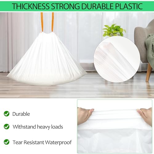 40 Count Drawstring Automatic Cat Litter Box Liner Bags, Disposable Heavy Duty Cat Litter Liners, Replaced Litter Box Bags Suit for PuraX PuraMax PuraMax2 - Image 5