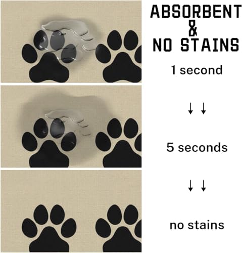 Absorbent Pet Dog Bowl Mat for Food and Water, Pet Cat Food Feeding Mat with Non Slip Rubber Backing, Dog Food Mats for Floors Waterproof, 24"x32" - Image 5