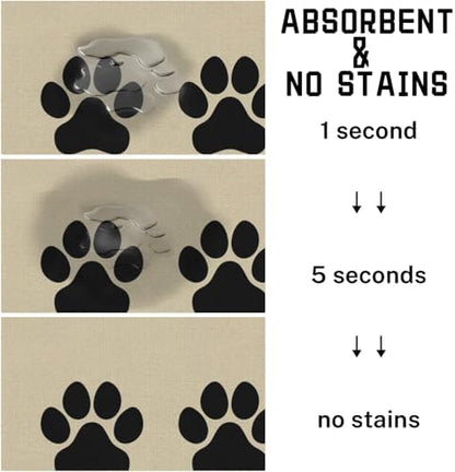Absorbent Pet Dog Bowl Mat for Food and Water, Pet Cat Food Feeding Mat with Non Slip Rubber Backing, Dog Food Mats for Floors Waterproof, 24"x32" - Image 5