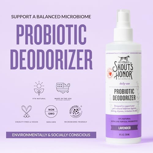 SKOUT'S HONOR Probiotic Dog Deodorizing Spray - Lavender, 8 oz - Image 2