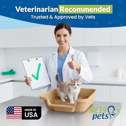 KittyGohere Senior Cat Litter Box Small with Scoop, Beach Sand - Image 4