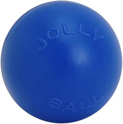 Jolly Pets Push-n-Play Ball Dog Toy, 6 Inches/Medium, Blue (306) by JollyPets