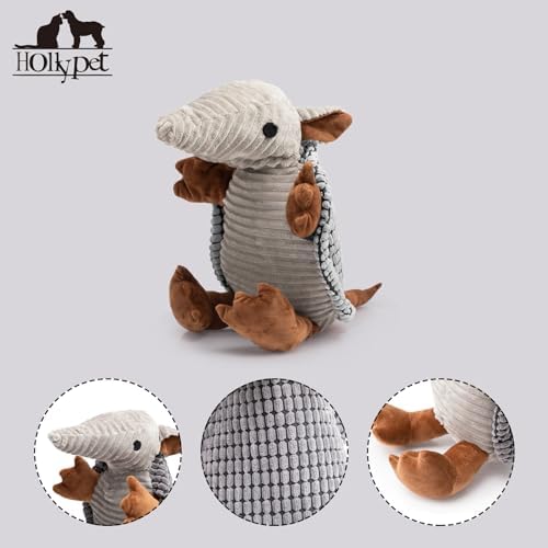 Hollypet Armadillo Squeaky Dog Toys for Medium Large Dogs, 10" - Image 3