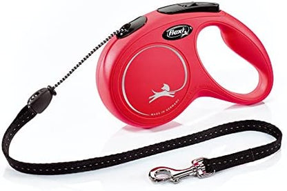 FLEXI® Classic Cord Retractable Dog Leash, Medium, 16 ft - Red by Flexi