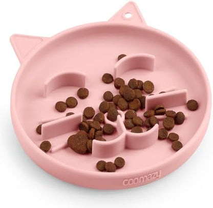 Coomazy Slow Feeder Cat Bowl Silicone Pet Puzzle Feeder for Slow Eating by Coomazy