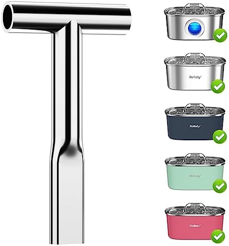 Cat Water Fountain Stainless Steel T-Faucet by Rellaty