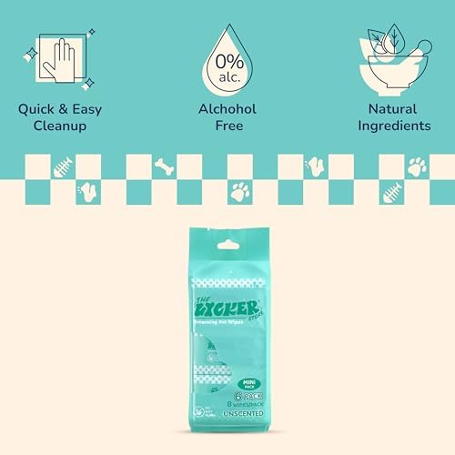 Mini Dog Body Wipes, Hypoallergenic Pet Grooming Cloths with Aloe Vera Chamomile Plus Shea Butter, Unscented for Paws and Face, Deodorizing Hydrating, 48 Count 6 Packs PWP1008A - Image 4