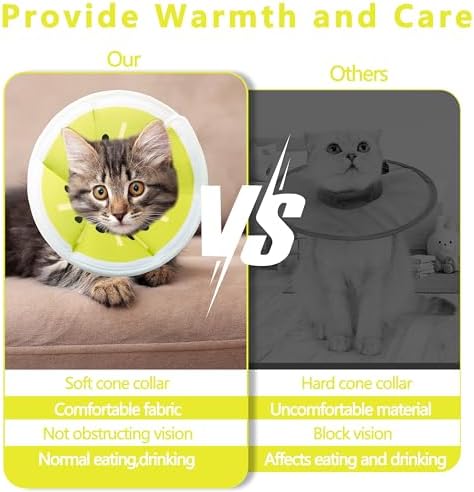 Soft Adjustable Cat Cone Collar, Comfortable Cat Recovery Collar - Image 6