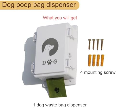 Wall Mounted Dog Poop Bag Dispenser - Heavy Duty Waterproof ABS Plastic Pet Waste Station, Indoor/Outdoor Holder for Yard, Patio, Garage & Lawn | Easy Access Design - Image 6