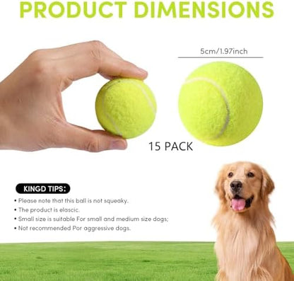 ZIYIZE Mini Tennis Balls, 15 Pack 2 inch Dog Tennis Balls, Easy Catching Pet Playing Ball for 2 inch Dog Ball Launcher - Image 4