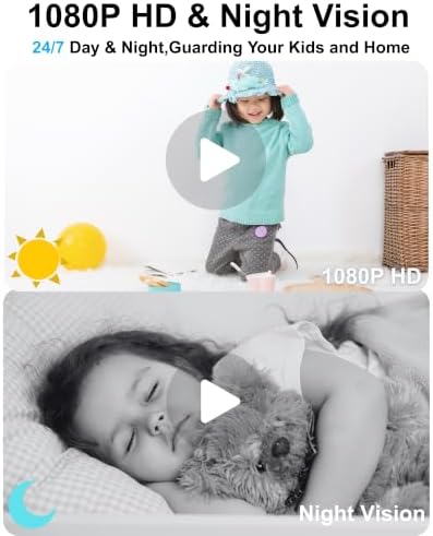 1080P HD Nanny Cam Wi-Fi Indoor Camera Wireless for Pets & Child - Image 4