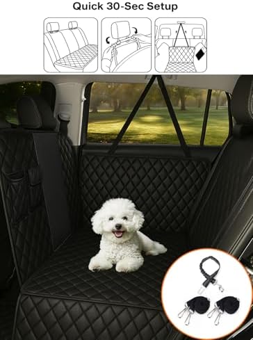 fidozen Dog Car Seat Cover, Waterproof Pet Hammock, Extra Large, Black, SUV - Image 5