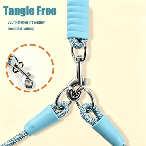 Hands Free Double Dog Leash for Two Dogs 360° Swivel No Tangle - Image 3