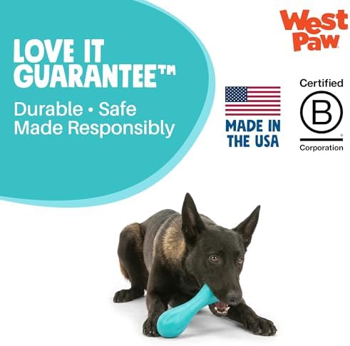 WEST PAW Zogoflex Hurley Dog Bone Chew Toy – Floatable Pet Toys for Aggressive Chewers, Catch, Fetch – Bright-Colored Bones for Dogs – Recyclable, Dishwasher-Safe, Non-Toxic, Large, Geranium - Image 7
