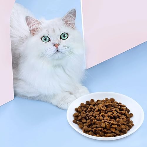 2 Ceramic Cat Bowls, 5.9 Inch Wide Shallow Feeding Dishes for Dry/Wet Food - Image 5