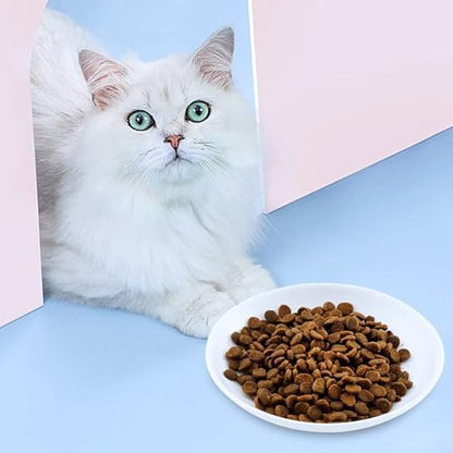 2 Ceramic Cat Bowls, 5.9 Inch Wide Shallow Feeding Dishes for Dry/Wet Food - Image 5