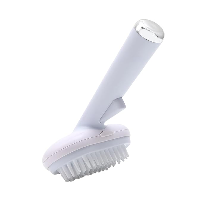 Pet Grooming Brush with Release Button, 5-in-1 Comb for Dogs & Cats, Hair Remover and Massaging Tool for Long or Short Hair