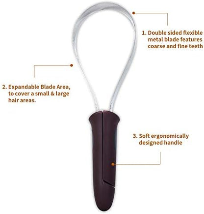 BOTH WINNERS Dual-Sided Shedding Blade with Stainless Steel Blade De-Shedding Tool for All Dog Coat Types- Soft Touch Grip (Burgundy) - Image 3
