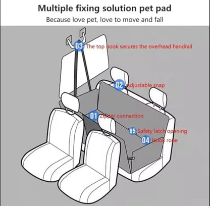 Dog Car Seat Cover for Back Seat, Waterproof 600D Heavy Duty Hammock, Nonslip Pet Seat Protector for Cars, SUVs & Trucks, Scratchproof, Washable - Image 4