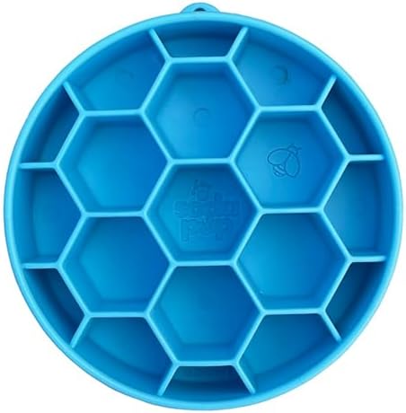 SodaPup Honeycomb Enrichment Bowl – Durable Enrichment Feeder Made in USA from Non-Toxic, Pet-Safe, Food Safe Material for Mental Stimulation, Slowing Down Eating, Healthy Digestion, & More by SodaPup