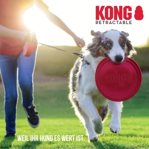 Alcott KONG Terrain Retractable Dog Leash, Small, Red, 16' Long - Image 6