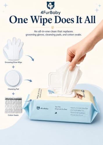 8" x 8" Pet Wipes for Dogs & Cats, 200 Count (2 x 100 Packs) - Image 2