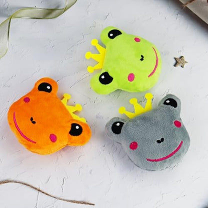 Andiker Cat Catnip Toys, 3Pcs Cat Interactive Toys for Indoor Cats, Soft Plush Kitten Chew Toys with Crinkle Paper for Relieve Stress, Reduce Boredom, Teething (Frog) - Image 5