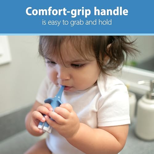 Dr. Brown's Infant-to-Toddler Toothbrush, Blue Elephant, 0-3 Years - Image 3