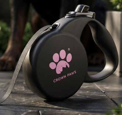Chew Proof Retractable Dog Leash for Large Dogs, 16ft Heavy Duty Dog Lead with Anti-Chewing Steel Wire Rope, Tangle-Free 360° Swivel, One-Hand Brake & Lock, Black L - Image 6