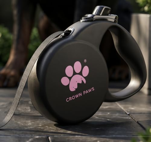 Retractable Dog Leash (Small), 10ft Heavy Duty Nylon Tape for Dogs up to 33 lbs, One-Hand Brake & Lock, Tangle-Free, Compact Lightweight Design, Black S GC-DAN - Image 6