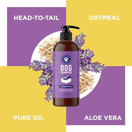 Cleansing Dog Shampoo for Smelly Dogs - Refreshing Colloidal Oatmeal Dog Shampoo for Dry Skin and Cleansing Dog Bath Soap - Moisturizing Lavender and Oatmeal Shampoo for Dogs and Great Smelling Pups - Image 3