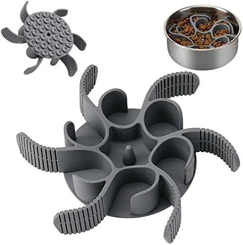 Dog Slow Feeder Bowls Silicone Spiral Pet Food Feeder Insert to Slow Eating by Anipaw