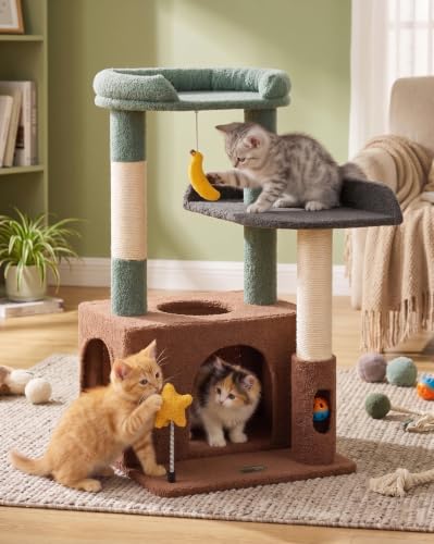 Small Cat Tree, Compact 30" Cat Tower for Indoor Kittens - Image 5