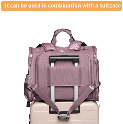 Pet Backpack Carrier for Small Dogs Medium Cats, Puppies,Breathable and Collapsible Design, Portable Travel Bag for Bearded Dragon,Rabbit Cage (Purple, Small) - Image 6