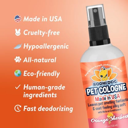 Bodhi Dog Premium Dog Cologne - Deodorizing Dog Perfume & Conditioner for Dogs & Cats - Natural Long Lasting Spray for Pets - Gentle & Safe Formula, Made In USA (Orange Sherbert 4 Fl Oz) - Image 5