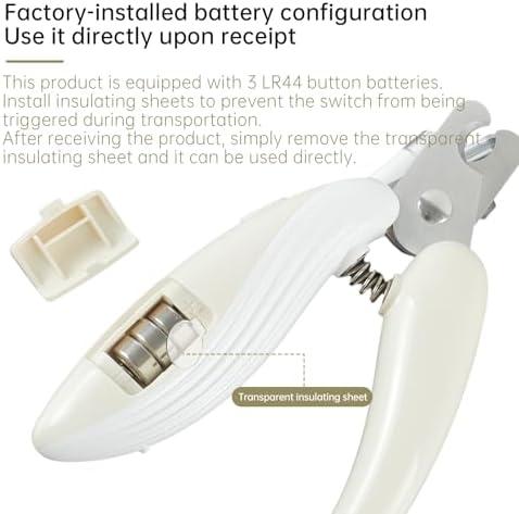 Cat Dog Pet Nail Clippers with Light – LED Safety Nail Clipper for Cats Claws, Dogs, Kittens, Guinea Pigs & Rabbits – Sharp Kitten Nail Trimmer, No Splitting, See Bloodline Quick(Light Brown) - Image 5
