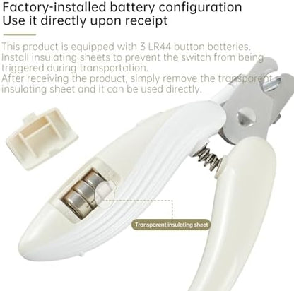Cat Dog Pet Nail Clippers with Light – LED Safety Nail Clipper for Cats Claws, Dogs, Kittens, Guinea Pigs & Rabbits – Sharp Kitten Nail Trimmer, No Splitting, See Bloodline Quick(Light Brown) - Image 5