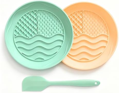 Lick Mat for Dogs Cats, 2-Pack BPA-Free Silicone with Suction Cups by Wfciosdv
